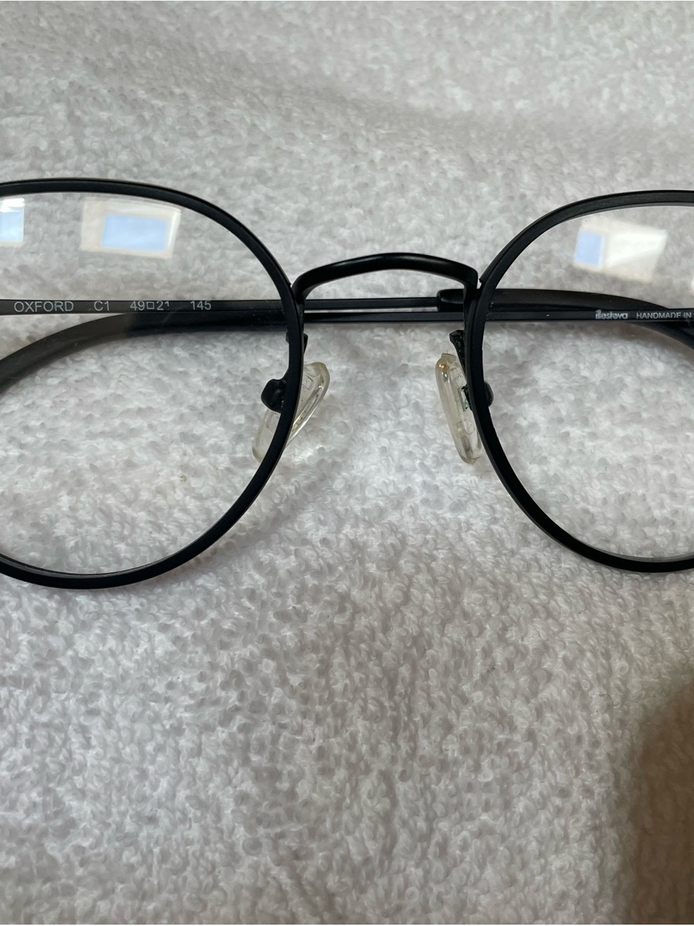 Oxford Men's Round Metal Glasses in Black